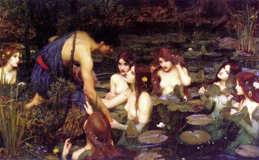 Hylas et les nymphes, par John William Waterhouse, 1896