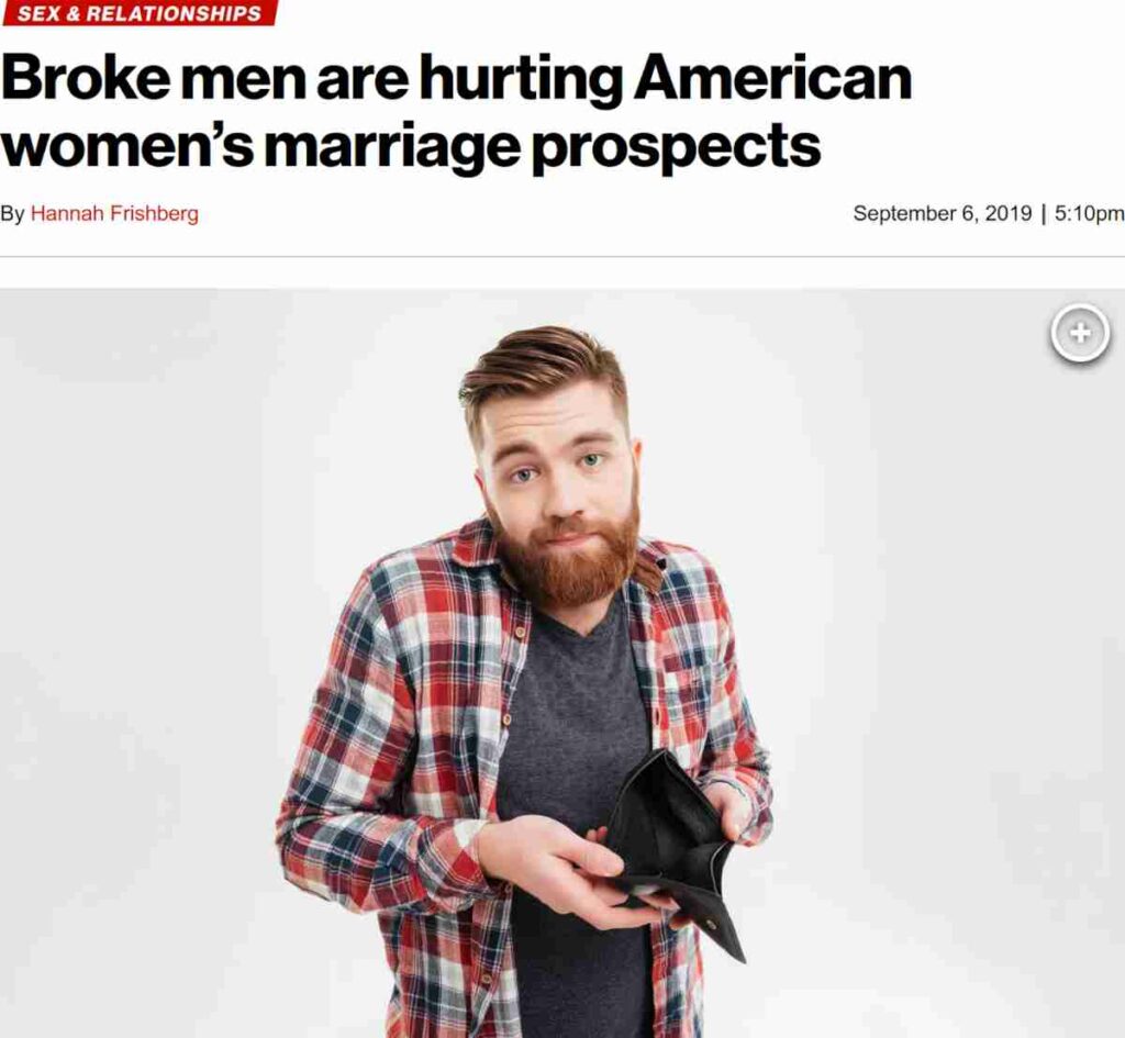 Les hommes fauchés bousillent les perspectives de mariage des femmes américaines