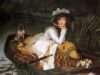 Jeune femme dans un bateau, par James Tissot, 1870