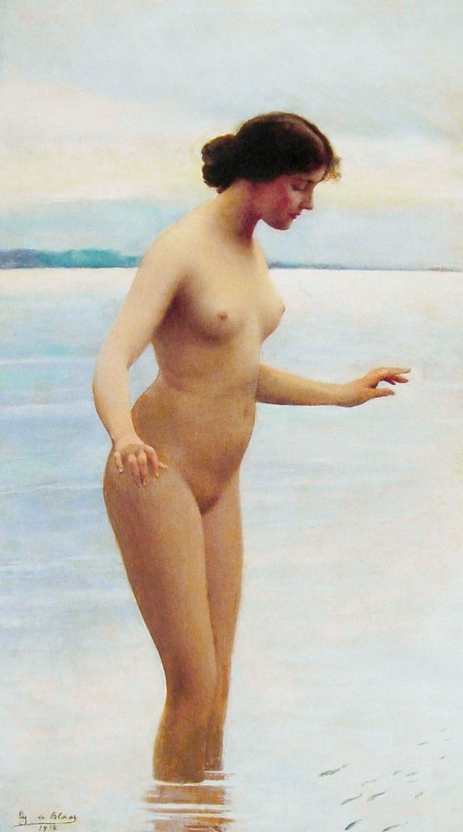 Dans l’eau, par Eugene de Blaas, 1914