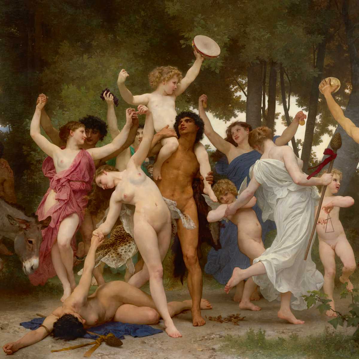 La Jeunesse de Bacchus, par William Adolphe Bouguereau, détail