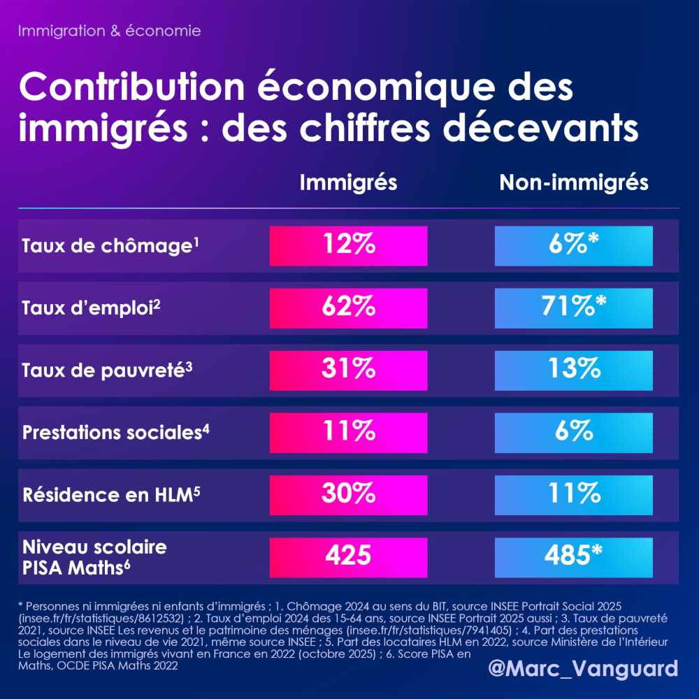 Contribution économique des immigrés : des chiffres décevants Contribution économique des immigrés : des chiffres décevants